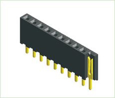 2. 0 mm Tiêu đề nữ Một hàng thẳng Loại H6.35